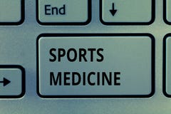 Segno del testo che mostra medicina dello sport Il trattamento della foto e la prevenzione concettuali delle lesioni si sono rife immagini stock Segno del testo che mostra medicina dello sport Il trattamento della foto e la prevenzione concettuali delle lesioni si sono rife immagini stock