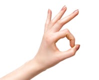 Segno di approvazione della mano della donna. immagine stock Segno di approvazione della mano della donna. immagine stock