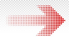 Segno di rosso punteggiato freccia di vettore di giusta direzione illustrazione di stock Segno di rosso punteggiato freccia di vettore di giusta direzione illustrazione di stock