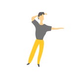 segno e simbolo ballanti di vettore di vettore dell'uomo isolati su fondo bianco, concetto ballante di logo di vettore dell'uomo illustrazione di stock segno e simbolo ballanti di vettore di vettore dell'uomo isolati su fondo bianco, concetto ballante di logo di vettore dell'uomo illustrazione di stock