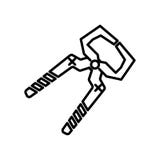 Segno e simbolo di vettore dell'icona della trinciatrice di cavo isolati su fondo bianco, concetto di logo della trinciatrice di illustrazione di stock Segno e simbolo di vettore dell'icona della trinciatrice di cavo isolati su fondo bianco, concetto di logo della trinciatrice di illustrazione di stock