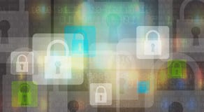 Segurança do Cyber e proteção da informação ou da rede Futuro técnico ilustração stock Segurança do Cyber e proteção da informação ou da rede Futuro técnico ilustração stock