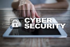 Seguridad cibernética, protección de datos, seguridad de la información Concepto del negocio de la tecnología ilustración del vector Seguridad cibernética, protección de datos, seguridad de la información Concepto del negocio de la tecnología ilustración del vector
