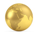 Seitenansicht der Goldkugel lizenzfreie abbildung Seitenansicht der Goldkugel lizenzfreie abbildung