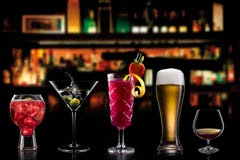 Cocktails drinks beverages background room for text royalty free stock image Cocktails drinks beverages background room for text royalty free stock image