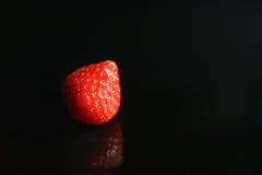 Selective focus of beautiful strawberries