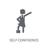 Self Confidence icon. Trendy Self Confidence logo concept on whi stock illustration Self Confidence icon. Trendy Self Confidence logo concept on whi stock illustration