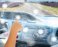 Self-driving car concept stock image Self-driving car concept stock image