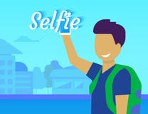 Selfie des lustigen Kerls lizenzfreie abbildung Selfie des lustigen Kerls lizenzfreie abbildung