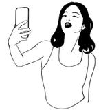Selfie dziewczyny wektorowa ilustracja crafteroks royalty ilustracja Selfie dziewczyny wektorowa ilustracja crafteroks royalty ilustracja