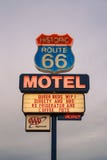 Neon motel sign on historic Route 66 royalty free stock images Neon motel sign on historic Route 66 royalty free stock images