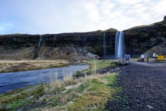 Seljalandsfoss στην Ισλανδία το φθινόπωρο στοκ φωτογραφίες Seljalandsfoss στην Ισλανδία το φθινόπωρο στοκ φωτογραφίες