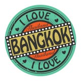 Sello del color del Grunge con el amor Bangkok del texto I dentro ilustración del vector Sello del color del Grunge con el amor Bangkok del texto I dentro ilustración del vector