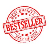 Sello redondo rojo dañado con la inscripción - bestseller - vector libre illustration Sello redondo rojo dañado con la inscripción - bestseller - vector libre illustration