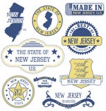 Sellos y muestras genéricos de New Jersey ilustración del vector Sellos y muestras genéricos de New Jersey ilustración del vector