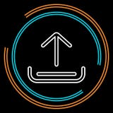 Semplice carichi la linea sottile icona di vettore royalty illustrazione gratis Semplice carichi la linea sottile icona di vettore royalty illustrazione gratis
