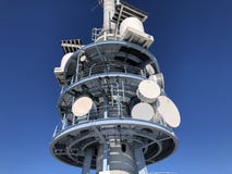 Sendestation Rigi Kulm, Der Sender Rigi, Sendeanlage Rigi Kulm oder Sendeturm Rigi royalty free stock photography Sendestation Rigi Kulm, Der Sender Rigi, Sendeanlage Rigi Kulm oder Sendeturm Rigi royalty free stock photography