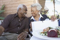 Senior Couple Looking At Each Other stock photos Senior Couple Looking At Each Other stock photos