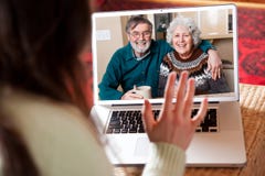 Senior Couple Video Conference Royalty Free Stock Photos Senior Couple Video Conference Royalty Free Stock Photos