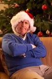 Senior Man Dressed As Father Christmas royalty free stock image Senior Man Dressed As Father Christmas royalty free stock image