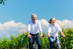 https://thumbs.dreamstime.com/t/senior-woman-man-having-picnic-meadow-women-men-using-bike-summer-vineyard-66242332.jpg