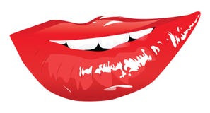 Sensual Red Lips Stock Image