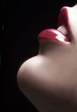 Sensuele rode lippen stock afbeelding Sensuele rode lippen stock afbeelding