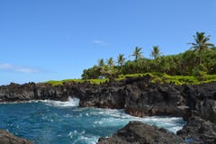 Sentier de randonnée de Maui de littoral d'Hawaï photo stock Sentier de randonnée de Maui de littoral d'Hawaï photo stock