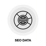 SEO Data Line Icon illustration libre de droits SEO Data Line Icon illustration libre de droits