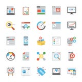 SEO and Marketing Flat Icons stock illustration SEO and Marketing Flat Icons stock illustration