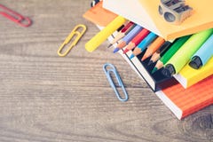1 September concept postcard, teachers` day, back to school or college, supplies, flat lay royalty free stock photography 1 September concept postcard, teachers` day, back to school or college, supplies, flat lay royalty free stock photography