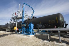 Serbatoi dell'etanolo della ferrovia immagine stock Serbatoi dell'etanolo della ferrovia immagine stock