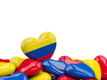 Serce z flaga Colombia Obrazy Stock Serce z flaga Colombia Obrazy Stock