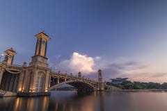 Seri Gemilang Bridge Putra Jaya fotografia stock Seri Gemilang Bridge Putra Jaya fotografia stock