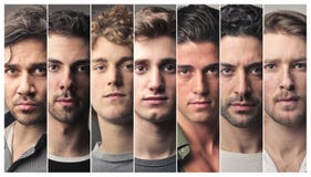 Serie de caras de los hombres imagen de archivo Serie de caras de los hombres imagen de archivo