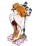 Series of sketches of beautiful fashion girls vector illustration Series of sketches of beautiful fashion girls vector illustration