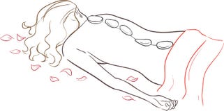 SerieSpa salong - stenmassage stock illustrationer SerieSpa salong - stenmassage stock illustrationer