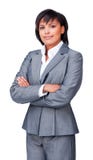 Serious businesswoman with folded arms Royalty Free Stock Image Serious businesswoman with folded arms Royalty Free Stock Image