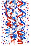 Serpentine and confetti in white, blue and red royalty free illustration Serpentine and confetti in white, blue and red royalty free illustration