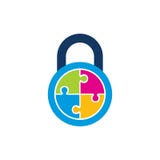 Serrure Logo Icon Design de puzzle illustration de vecteur Serrure Logo Icon Design de puzzle illustration de vecteur