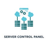server control panel icon. hosting software concept symbol desig vector illustration server control panel icon. hosting software concept symbol desig vector illustration