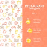 Service Bon Appetit Concept Infographics Banner de restaurant Vecteur illustration stock Service Bon Appetit Concept Infographics Banner de restaurant Vecteur illustration stock