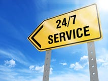 24/7 Service-Zeichen lizenzfreie abbildung 24/7 Service-Zeichen lizenzfreie abbildung