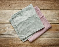 Serviette de toile pliée images stock Serviette de toile pliée images stock