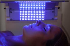 Sessione di terapia leggera immagini stock libere da diritti Sessione di terapia leggera immagini stock libere da diritti