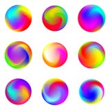 Set of abstract colorful gradients. Vector gradient abstract circles royalty free illustration Set of abstract colorful gradients. Vector gradient abstract circles royalty free illustration
