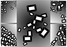 Set of abstract frames on a gray background with gradient. Decorative elements. royalty free illustration Set of abstract frames on a gray background with gradient. Decorative elements. royalty free illustration