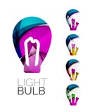 Set of abstract light bulb icons, business stock illustration Set of abstract light bulb icons, business stock illustration