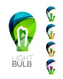 Set of abstract light bulb icons, business royalty free illustration Set of abstract light bulb icons, business royalty free illustration