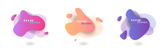 Set of abstract modern graphic elements.Fluid color abstract geometric shapes. Abstract background. vector illustration Set of abstract modern graphic elements.Fluid color abstract geometric shapes. Abstract background. vector illustration